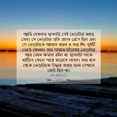 Picture 07 - দানিয়েল 8:7 BENIRV - আমি দেখলাম ছাগলটা - Bible Verse Picture