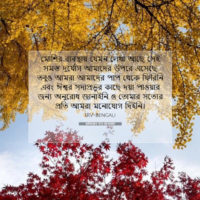 Picture 07 - দানিয়েল 9:13 BENIRV - মোশির ব্যবস্থায় - Bible Verse Picture