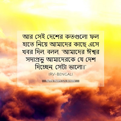 Picture 07 - দ্বিতীয় বিৱৰণ 1:25 BENIRV - আর সেই দেশের - Bible Verse Picture