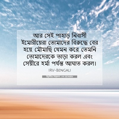 Picture 07 - দ্বিতীয় বিৱৰণ 1:44 BENIRV - আর সেই পাহাড় - Bible Verse Picture