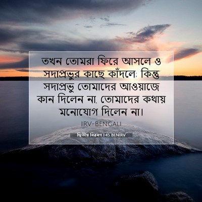 Picture 07 - দ্বিতীয় বিৱৰণ 1:45 BENIRV - তখন তোমরা ফিরে - Bible Verse Picture