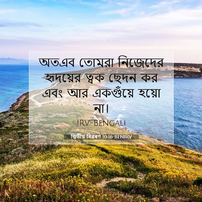 Picture 07 - দ্বিতীয় বিৱৰণ 10:16 BENIRV - অতএব তোমরা - Bible Verse Picture