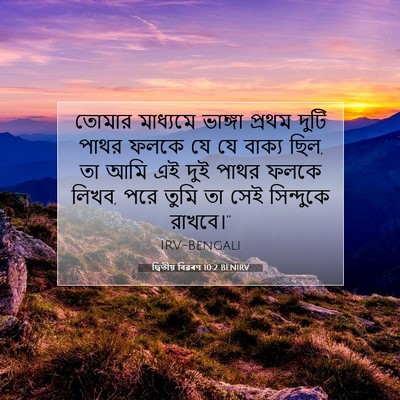 Picture 07 - দ্বিতীয় বিৱৰণ 10:2 BENIRV - তোমার মাধ্যমে - Bible Verse Picture