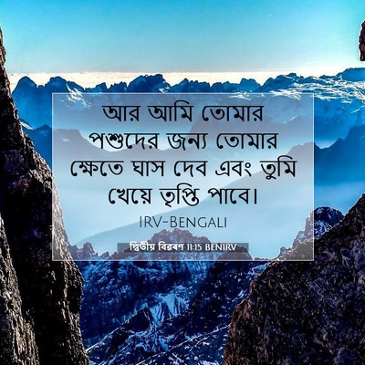 Picture 07 - দ্বিতীয় বিৱৰণ 11:15 BENIRV - আর আমি তোমার - Bible Verse Picture