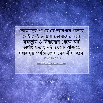 Picture 07 - দ্বিতীয় বিৱৰণ 11:24 BENIRV - তোমাদের পা যে যে - Bible Verse Picture