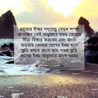 Picture 07 - দ্বিতীয় বিৱৰণ 12:20 BENIRV - তোমার ঈশ্বর - Bible Verse Picture