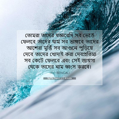 Picture 07 - দ্বিতীয় বিৱৰণ 12:3 BENIRV - তোমরা তাদের - Bible Verse Picture