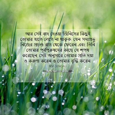 Picture 07 - দ্বিতীয় বিৱৰণ 13:17 BENIRV - আর সেই বাদ দেওয়া - Bible Verse Picture