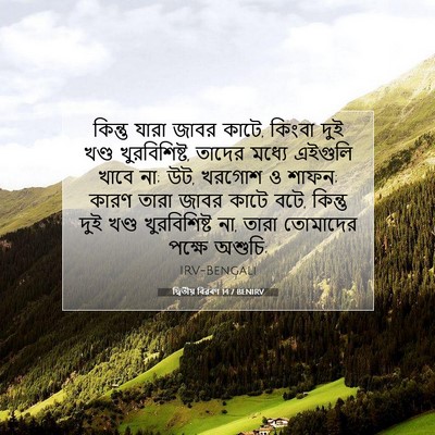 Picture 07 - দ্বিতীয় বিৱৰণ 14:7 BENIRV - কিন্তু যারা জাবর - Bible Verse Picture