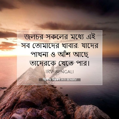 Picture 07 - দ্বিতীয় বিৱৰণ 14:9 BENIRV - জলচর সকলের মধ্যে - Bible Verse Picture