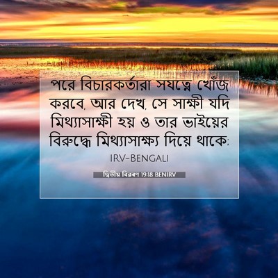 Picture 07 - দ্বিতীয় বিৱৰণ 19:18 BENIRV - পরে বিচারকর্তারা - Bible Verse Picture