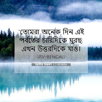 Picture 07 - দ্বিতীয় বিৱৰণ 2:3 BENIRV - “তোমরা অনেক দিন এই - Bible Verse Picture