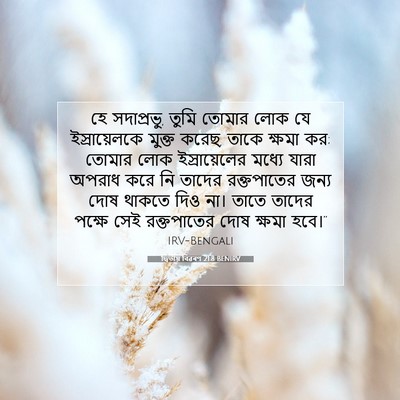 Picture 07 - দ্বিতীয় বিৱৰণ 21:8 BENIRV - হে সদাপ্রভু, তুমি - Bible Verse Picture