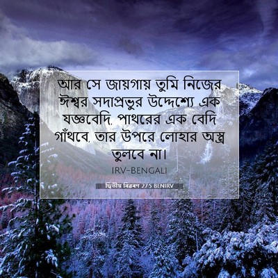 Picture 07 - দ্বিতীয় বিৱৰণ 27:5 BENIRV - আর সে জায়গায় - Bible Verse Picture