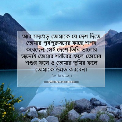 Picture 07 - দ্বিতীয় বিৱৰণ 28:11 BENIRV - আর সদাপ্রভু - Bible Verse Picture