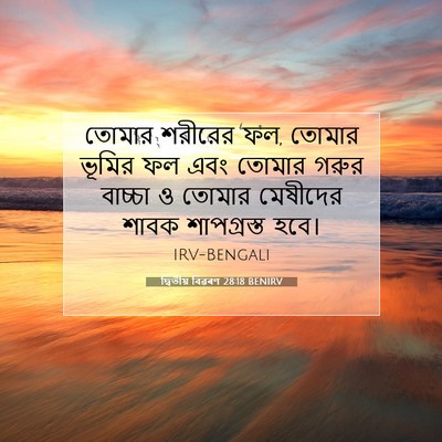 Picture 07 - দ্বিতীয় বিৱৰণ 28:18 BENIRV - তোমার শরীরের ফল, - Bible Verse Picture