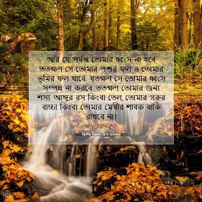 Picture 07 - দ্বিতীয় বিৱৰণ 28:51 BENIRV - আর যে পর্যন্ত - Bible Verse Picture