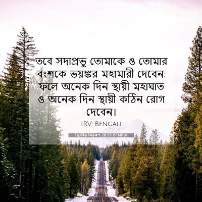 Picture 07 - দ্বিতীয় বিৱৰণ 28:59 BENIRV - তবে সদাপ্রভু - Bible Verse Picture