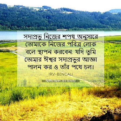 Picture 07 - দ্বিতীয় বিৱৰণ 28:9 BENIRV - সদাপ্রভু নিজের - Bible Verse Picture