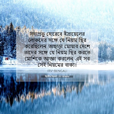 Picture 07 - দ্বিতীয় বিৱৰণ 29:1 BENIRV - সদাপ্রভু হোরেবে - Bible Verse Picture