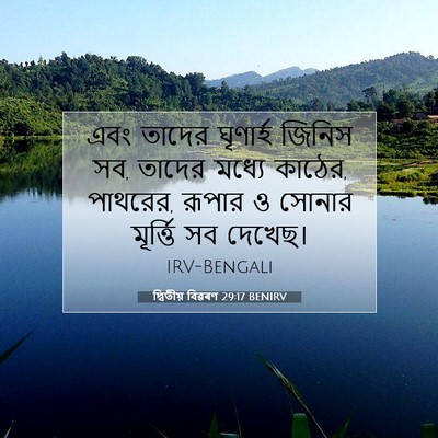 Picture 07 - দ্বিতীয় বিৱৰণ 29:17 BENIRV - এবং তাদের ঘৃণার্হ - Bible Verse Picture