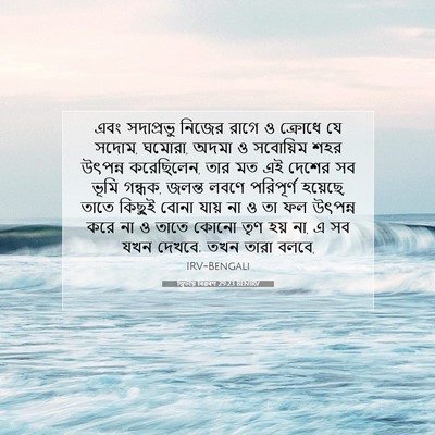 Picture 07 - দ্বিতীয় বিৱৰণ 29:23 BENIRV - এবং সদাপ্রভু - Bible Verse Picture