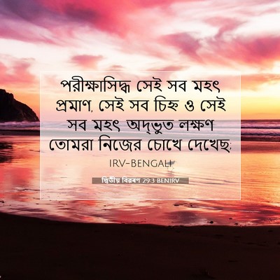 Picture 07 - দ্বিতীয় বিৱৰণ 29:3 BENIRV - পরীক্ষাসিদ্ধ সেই - Bible Verse Picture