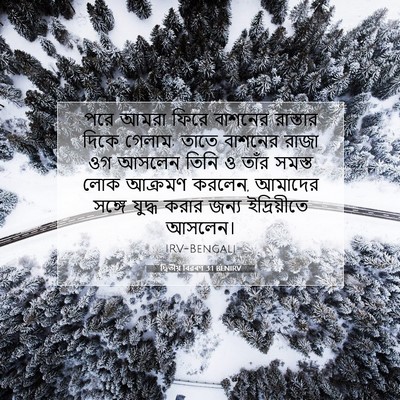 Picture 07 - দ্বিতীয় বিৱৰণ 3:1 BENIRV - পরে আমরা ফিরে - Bible Verse Picture