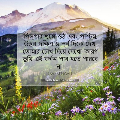 Picture 07 - দ্বিতীয় বিৱৰণ 3:27 BENIRV - পিস্‌গার শৃঙ্গে - Bible Verse Picture