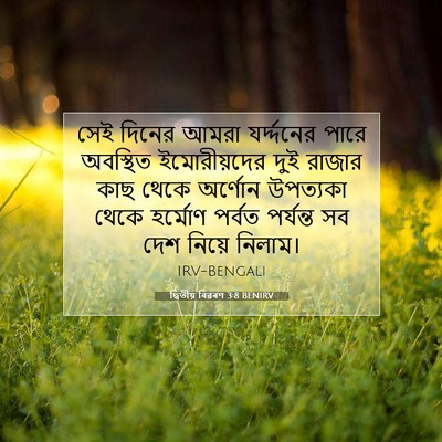 Picture 07 - দ্বিতীয় বিৱৰণ 3:8 BENIRV - সেই দিনের আমরা - Bible Verse Picture