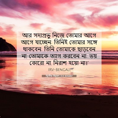 Picture 07 - দ্বিতীয় বিৱৰণ 31:8 BENIRV - আর সদাপ্রভু নিজে - Bible Verse Picture