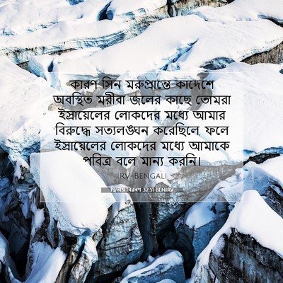 Picture 07 - দ্বিতীয় বিৱৰণ 32:51 BENIRV - কারণ সিন - Bible Verse Picture