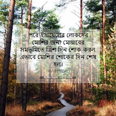 Picture 07 - দ্বিতীয় বিৱৰণ 34:8 BENIRV - পরে ইস্রায়েলের - Bible Verse Picture