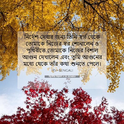Picture 07 - দ্বিতীয় বিৱৰণ 4:36 BENIRV - নির্দেশ দেবার - Bible Verse Picture
