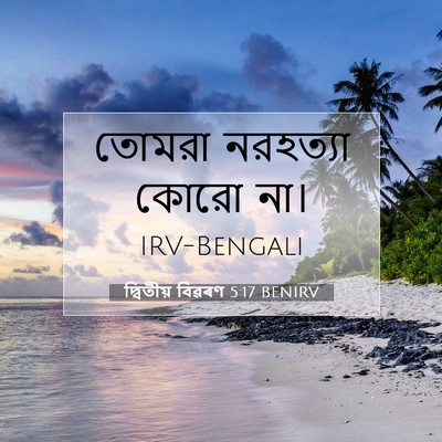 Picture 07 - দ্বিতীয় বিৱৰণ 5:17 BENIRV - তোমরা নরহত্যা - Bible Verse Picture