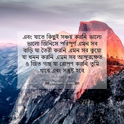 Picture 07 - দ্বিতীয় বিৱৰণ 6:11 BENIRV - এবং যাতে কিছুই - Bible Verse Picture