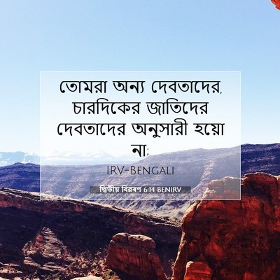 Picture 07 - দ্বিতীয় বিৱৰণ 6:14 BENIRV - তোমরা অন্য - Bible Verse Picture