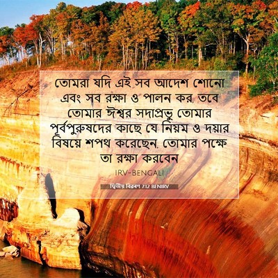 Picture 07 - দ্বিতীয় বিৱৰণ 7:12 BENIRV - তোমরা যদি এই সব - Bible Verse Picture