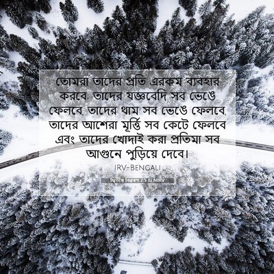 Picture 07 - দ্বিতীয় বিৱৰণ 7:5 BENIRV - তোমরা তাদের প্রতি - Bible Verse Picture