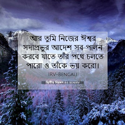 Picture 07 - দ্বিতীয় বিৱৰণ 8:6 BENIRV - আর তুমি নিজের - Bible Verse Picture