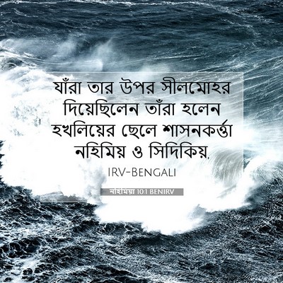 Picture 07 - নহিমিয়া 10:1 BENIRV - যাঁরা তার উপর - Bible Verse Picture