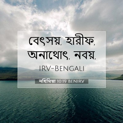 Picture 07 - নহিমিয়া 10:19 BENIRV - বেৎসয়, হারীফ, - Bible Verse Picture