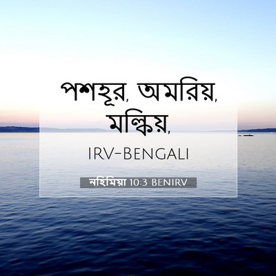 Picture 07 - নহিমিয়া 10:3 BENIRV - পশহূর, অমরিয়, - Bible Verse Picture