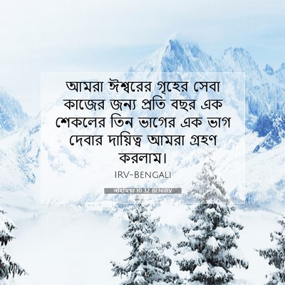 Picture 07 - নহিমিয়া 10:32 BENIRV - আমরা ঈশ্বরের - Bible Verse Picture