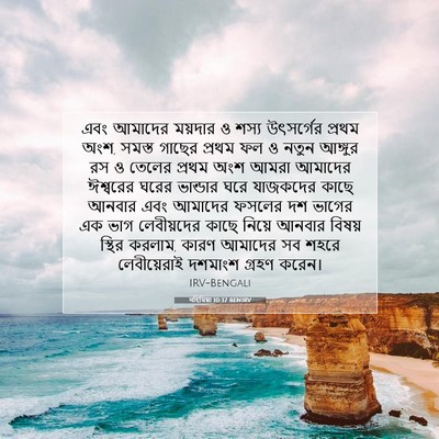 Picture 07 - নহিমিয়া 10:37 BENIRV - এবং আমাদের ময়দার - Bible Verse Picture
