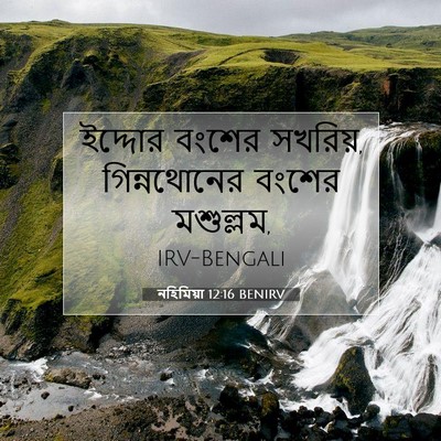 Picture 07 - নহিমিয়া 12:16 BENIRV - ইদ্দোর বংশের - Bible Verse Picture