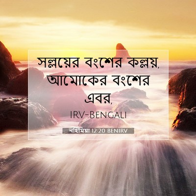 Picture 07 - নহিমিয়া 12:20 BENIRV - সল্লয়ের বংশের - Bible Verse Picture
