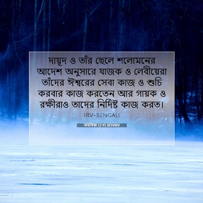Picture 07 - নহিমিয়া 12:45 BENIRV - দায়ূদ ও তাঁর ছেলে - Bible Verse Picture
