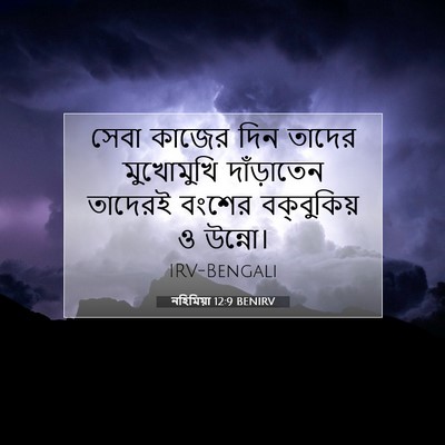 Picture 07 - নহিমিয়া 12:9 BENIRV - সেবা কাজের দিন - Bible Verse Picture