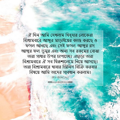 Picture 07 - নহিমিয়া 13:15 BENIRV - ঐ দিন আমি দেখলাম - Bible Verse Picture